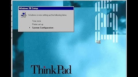 Installing IBM ThinkPad Windows 98 On 86Box