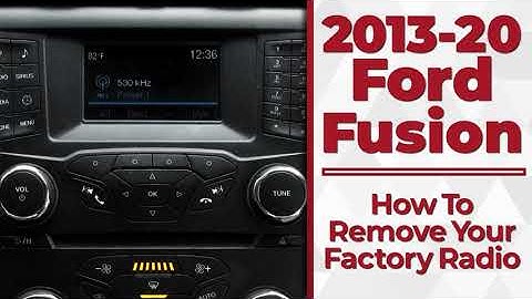 2013-2020 Ford Fusion Sync 2 Screen - How To Remove Your Touchscreen Display - Infotainment.com