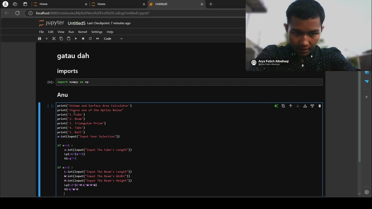 Three-dimensional Shapes Calculator in Python - YouTube