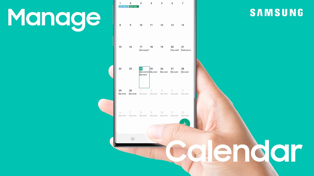 How to use the Calendar on your Galaxy phone Samsung US YouTube