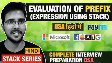 Evaluation of Prefix Expression using Stack in Data structure & Algorithms Hello World Hindi