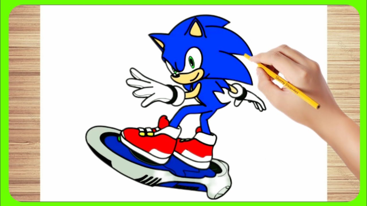 como colorir o Sonic 2 / como pintar o Sonic 2 /how to color sonic2 drawing  