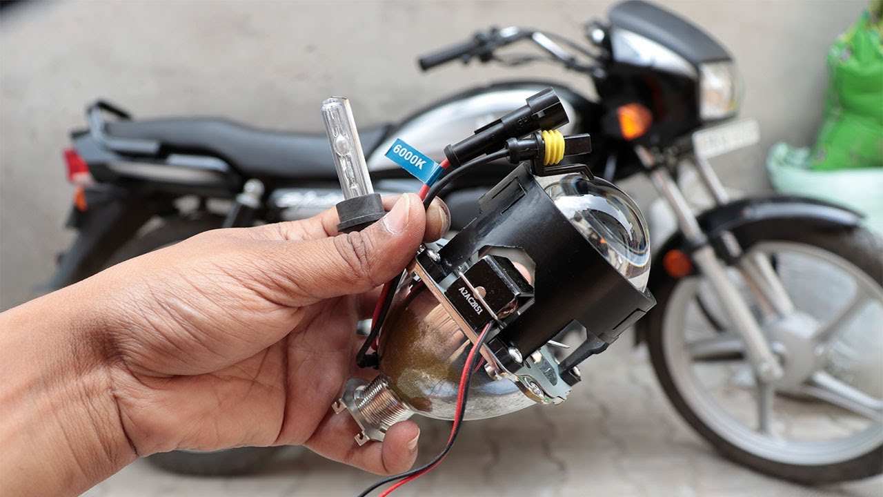Hid Projector For my Bike - YouTube