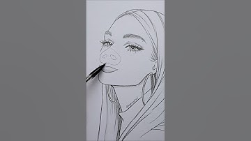 How to draw a face 🫶 #art #artwork #artist #draw #drawing #sketch #illustration #fashion #designer