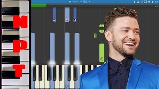 Video thumbnail of "Justin Timberlake - Can't Stop The Feeling - Piano Tutorial Dreamworks Trolls Soundtrack"