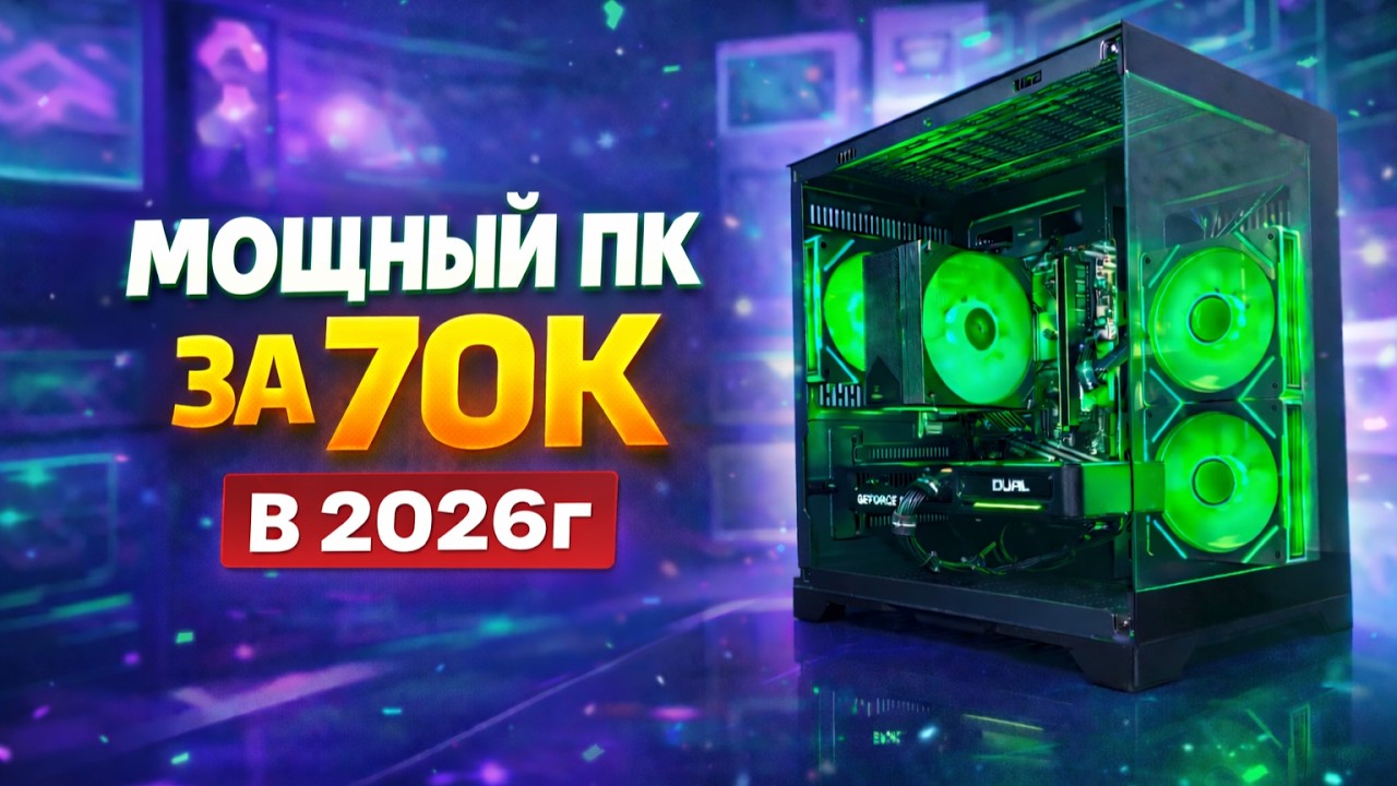 Игровой пк за 70к в 2026г! Собрал мощный ПК за 70 000₽ в 2026 году /RTX 5060 + Ryzen 5 5600X !
