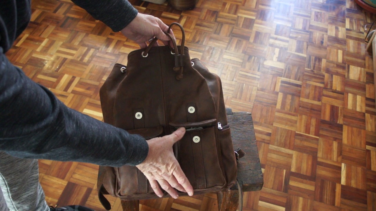 Leather Backpack - YouTube