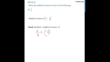 Write additive inverse of (i) 2/8 - Teachoo
