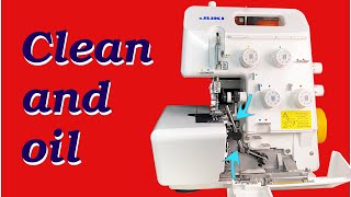 How to clean and oil an overlock (serger) machine | Juki 654de