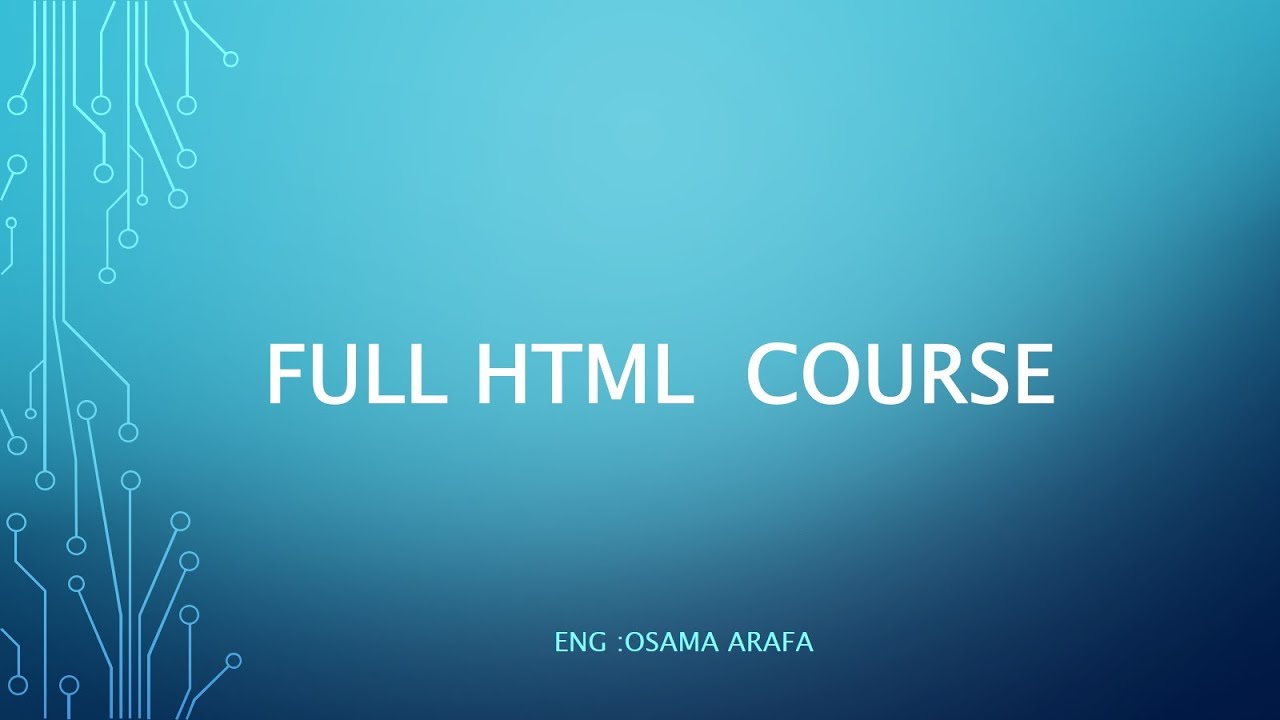 كورس html كامل بالعربي (مقدمة في html) #1 - YouTube