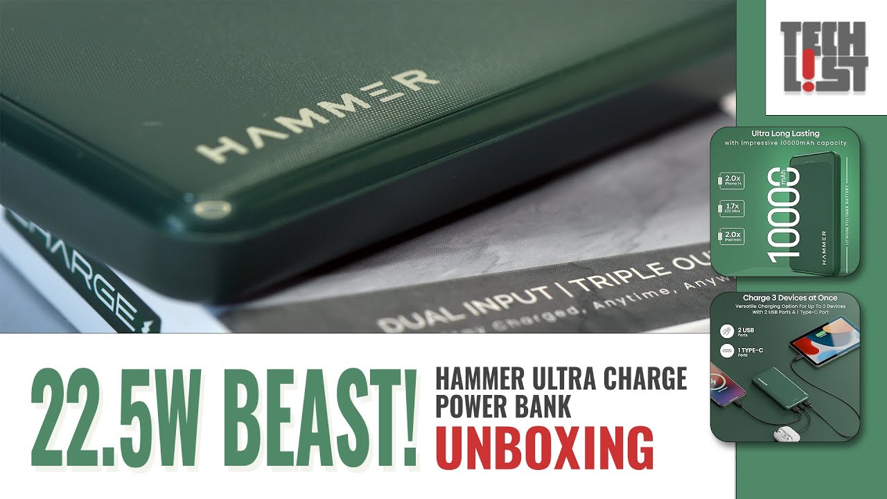 ⚡ Hammer Ultra Charge 10000mAh Power Bank: Unboxing & First Look! ⚡