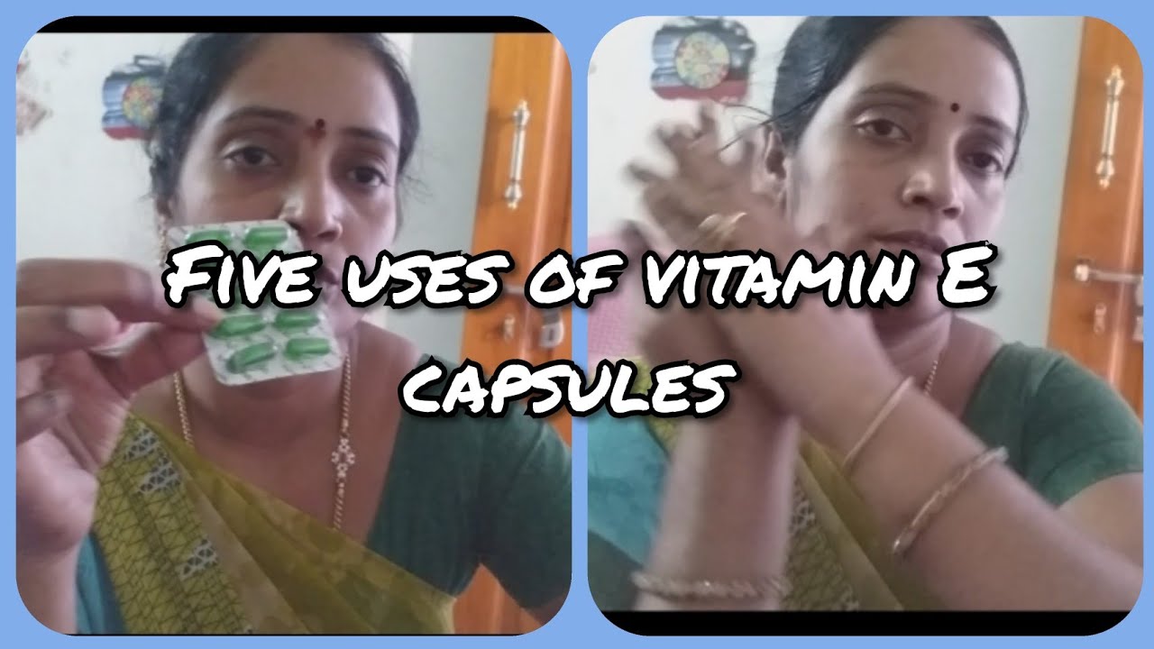 Five beauty hacks with vitamin E capsules in telugu //Howto use vitamin