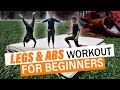 Core and leg workout for beginners - ab and lower body follow along