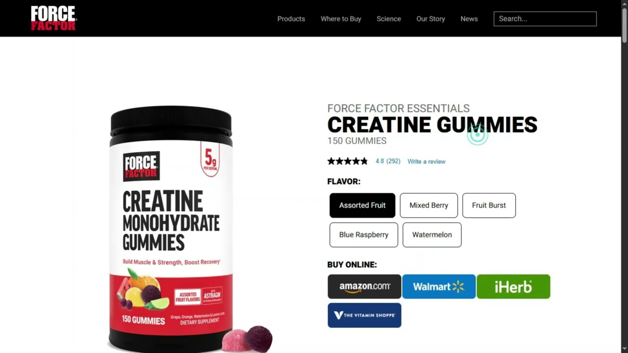 Force Factor Creatine Monohydrate Gummies - PAY $0 FOR THIS! 