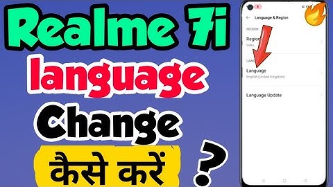 Realme 7i mein language kaise change kare | how to change language in realme 7i | language settings