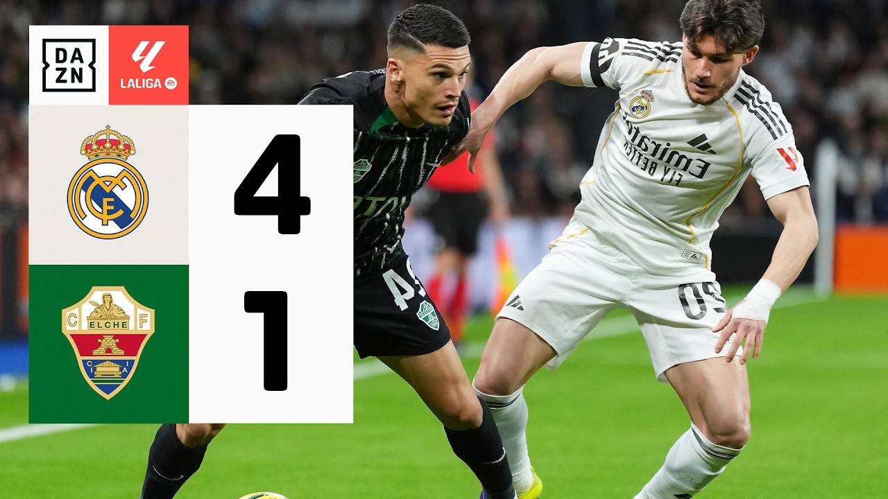 Real Madrid vs Elche CF (4-1) | Resumen y goles | Highlights LALIGA EA ...