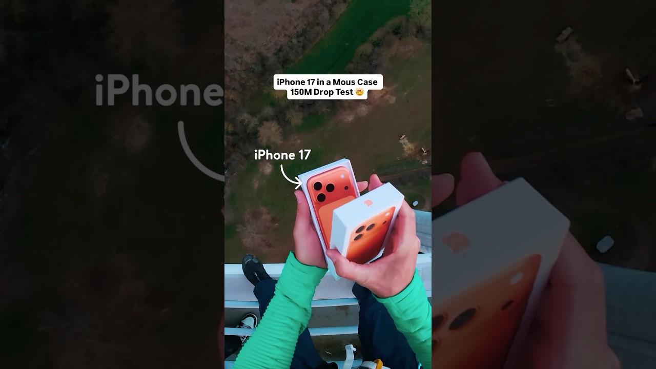 iPhone 17 Pro from 150M in a Mous Case 🤯#iphone17 #iphone17pro #iphone17promax
