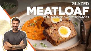 Glazed Meatloaf with Mashed Sweet Potatoes | Baking With Akis