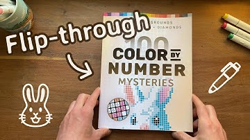 100 Color by Number Mysteries Flipthrough (White-Background Edition)