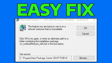 How To Fix Microsoft Visual C++ Feature You Are Trying To Use Is On Network Resource Unavailable