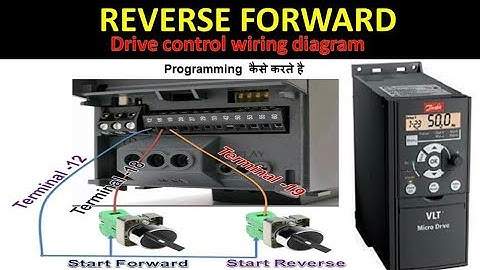 🔴 danfoss drive start forward and reverse direction in hindi