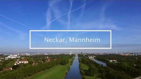 Neckar, Mannheim, Germany - 4k video