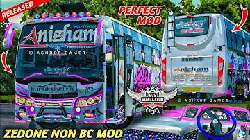New Zedone Mod For Bus Simulator Indonesia🥳Zedone V1 Mod For Bussid | Zedone Non BC Mod #bussidmod
