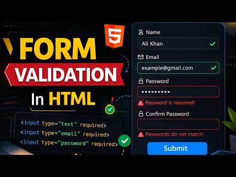 Form Validation in HTML || Web Designing & Publishing Tools || O’level ...