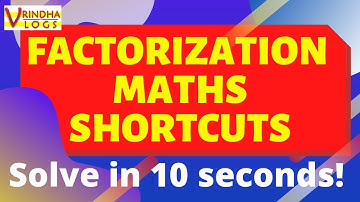 Factorization | Maths Shortcuts | malayalam #vrindhavlogs