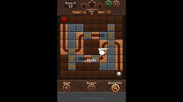 Roll The Ball Slide Puzzle 2 - Moves Basic O Level 17 Walkthrough