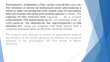 The Eigenfrequencies of a Real Structure Excited By an Internal Noise IJNSR 35 68 75
