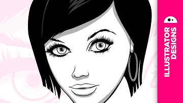 Digital Inking // Cute Girl // Adobe Illustrator
