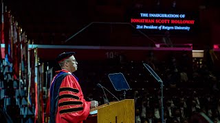 Rutgers President Jonathan Scott Holloways Inaugural Address
Sixteen months after taking office, Dr. Jonathan Holloway was ceremonially inaugurated as the 21st President of Rutgers, The State University of New Jersey, on November 5, 2021. Rutgers President Jonathan Scott Holloways Inaugural Address