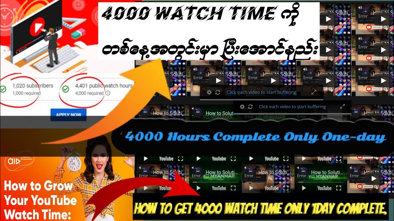 How To Complete 4000 hours Watchtime Fastly | Multi View Browser | How ...
