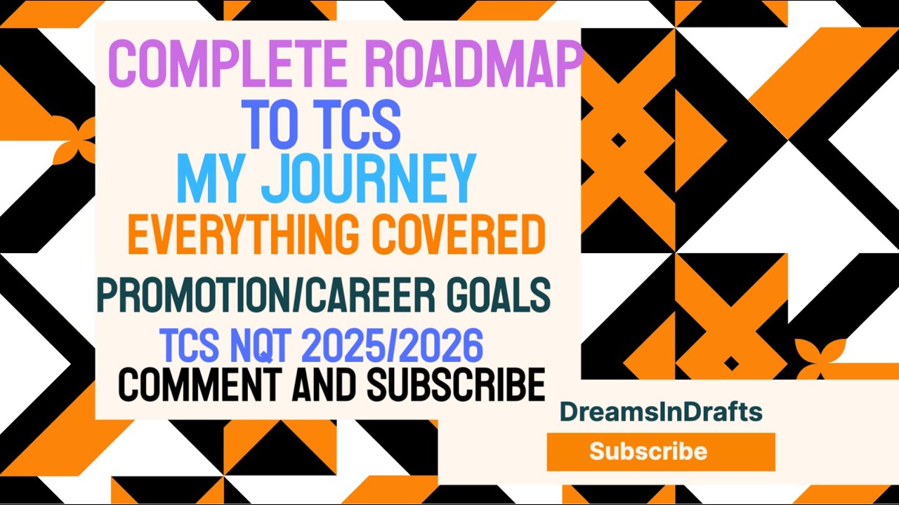 TCS RoadMap |How I Got Selected in TCS| Strategy to Crack TCS NQT ...