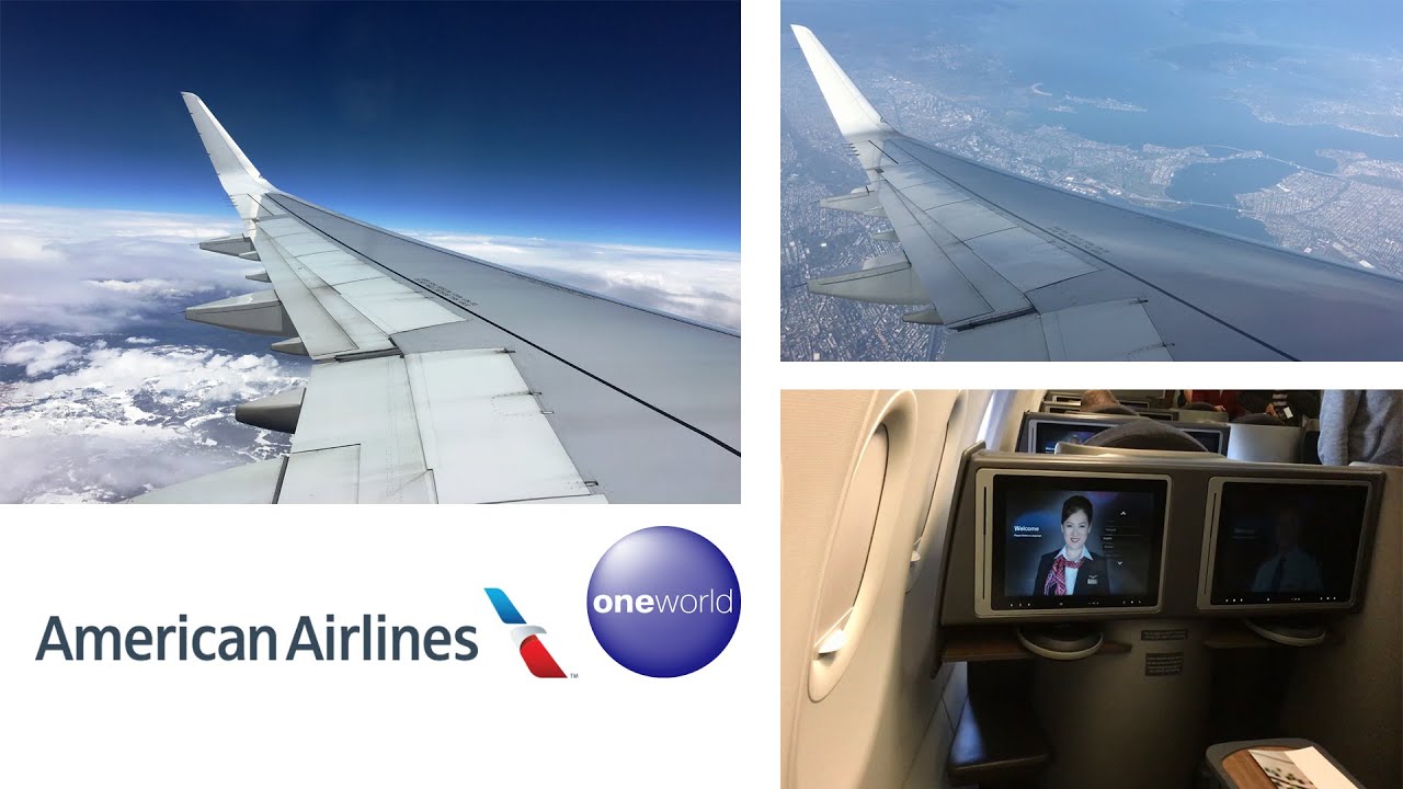 American Airlines Business Class Airbus A321T Los Angeles to New York ...