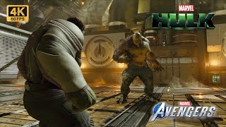 HULK ENDGAME SUIT VS ABOMINATION | COMBAT GAMEPLAY | MARVEL'S AVENGERS | 4K 60FPS