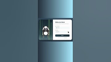 Animated login page #coding #ui #html #css #shorts #webdesign, #uiux, #animation, #loginpage, #panda