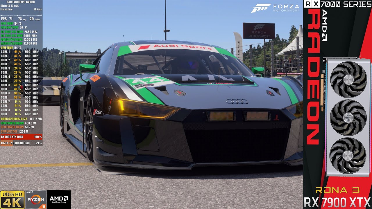 Forza Motorsport Ultra Ray Tracing, FSR 4K | RX 7900 XTX