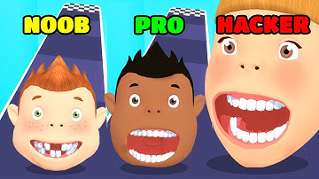 Smile Rush Gameplay - NOOB vs PRO vs HACKER (iOS/Android)