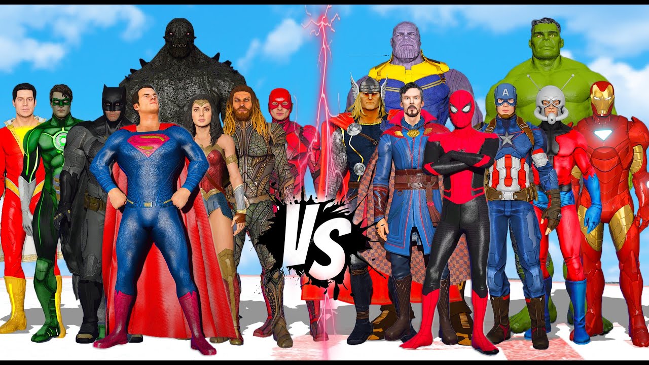 AVENGERS MARVEL COMICS VS JUSTICE LEAGUE DC COMICS - SUPERHEROES ...