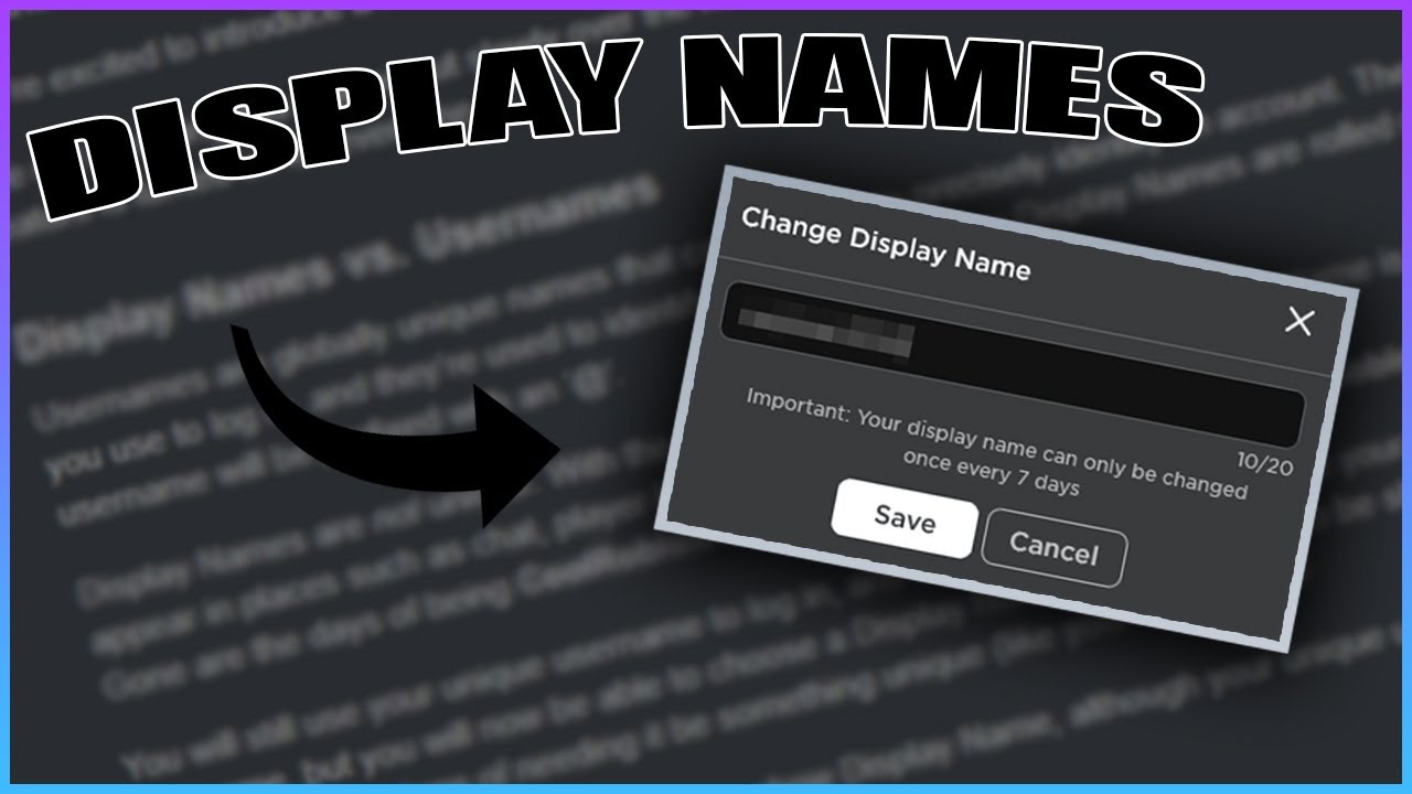 How To Have A Display Name On Roblox 2021 Youtube - how do i change my name on roblox 2021