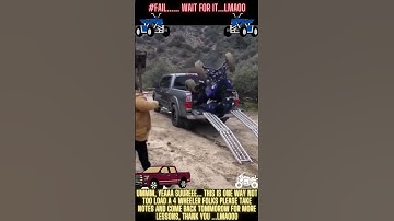 #SHORTS #ATVFAILS #BADDAY  Yeaa, well I can say one thing... This is not how you load an ATV... LMAO