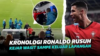 Terlanjur Marah Dan EMOSI !! Momen Ronaldo Tantang Ribut  Pertandingan Saat vs Slovenia 