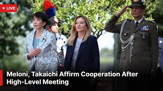 🔴LIVE: Meloni and Japanese PM Takaichi Issue Joint Statement After Talks | AD1W