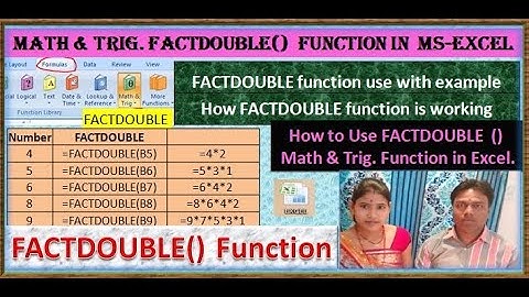 FACTDOUBLE FUNCTION, FACTDOUBLE IN EXCEL , Math & Trig, HOW TO USE FACTDOUBLE IN EXCEL, FULL CONCEPT