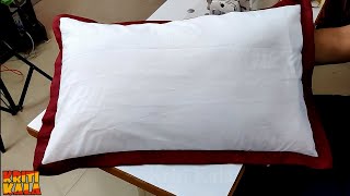 How to Stitch a pillow Case/ Beautiful Pillow Cover Design / Simple pillow Cover