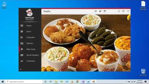 C# - Designed Flat desktop Application Demo of a Fast Food Restaurant