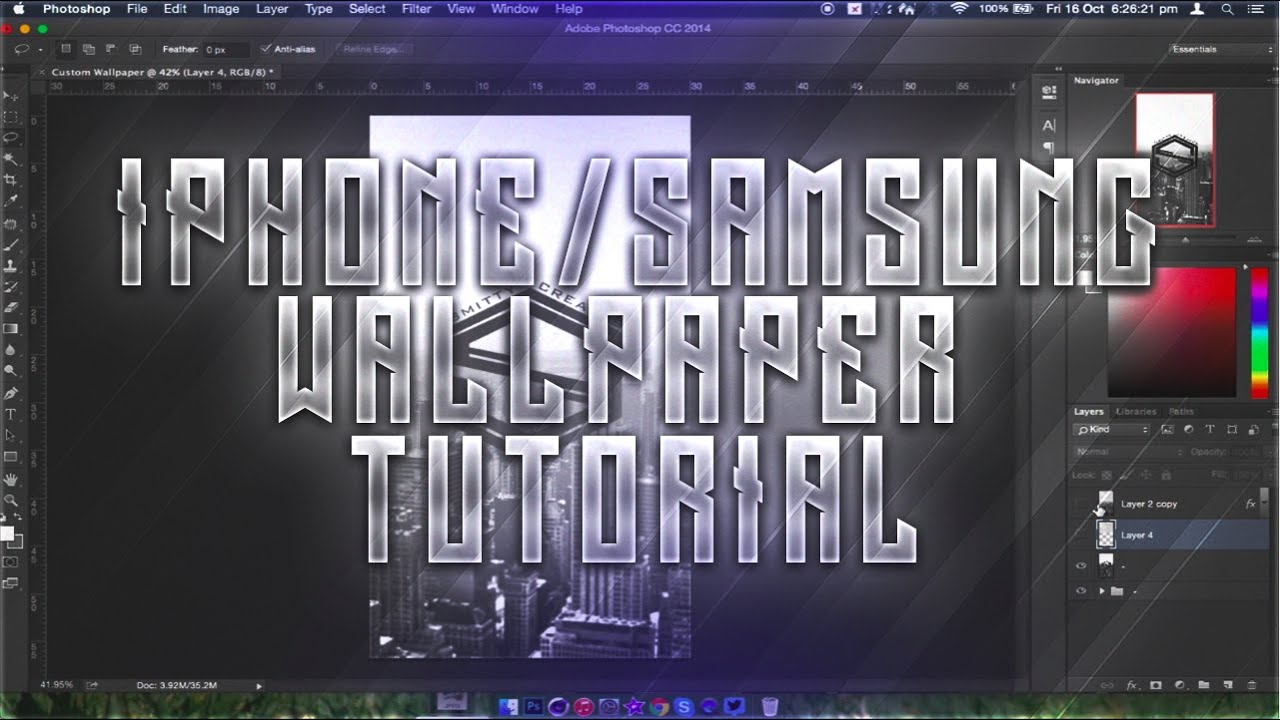 Tutorial How To Make A IPhone/Samsung Wallpaper Smitty