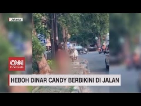 Heboh Dinar Candy Berbikini di Jalan